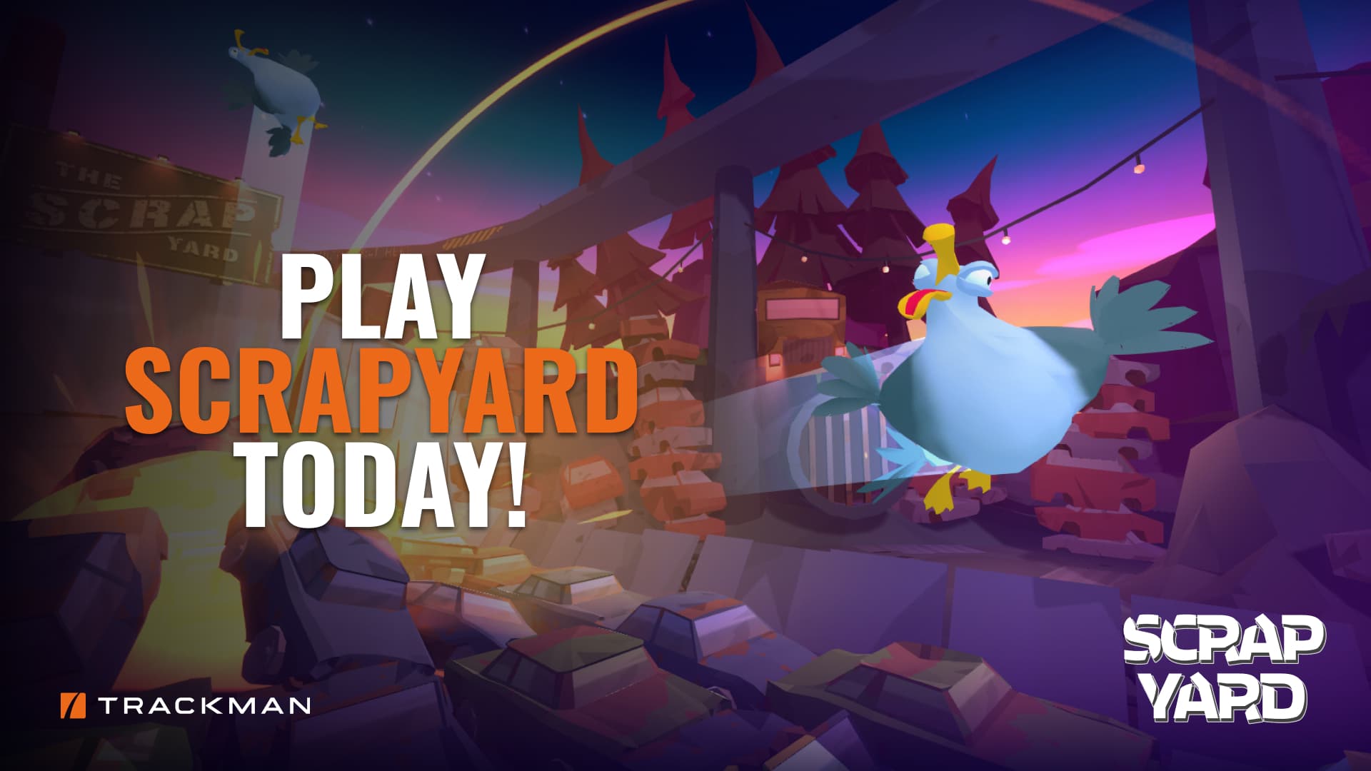 The Scrapyard på TrackMan-simulator: skraphandel med mål som skal treffes