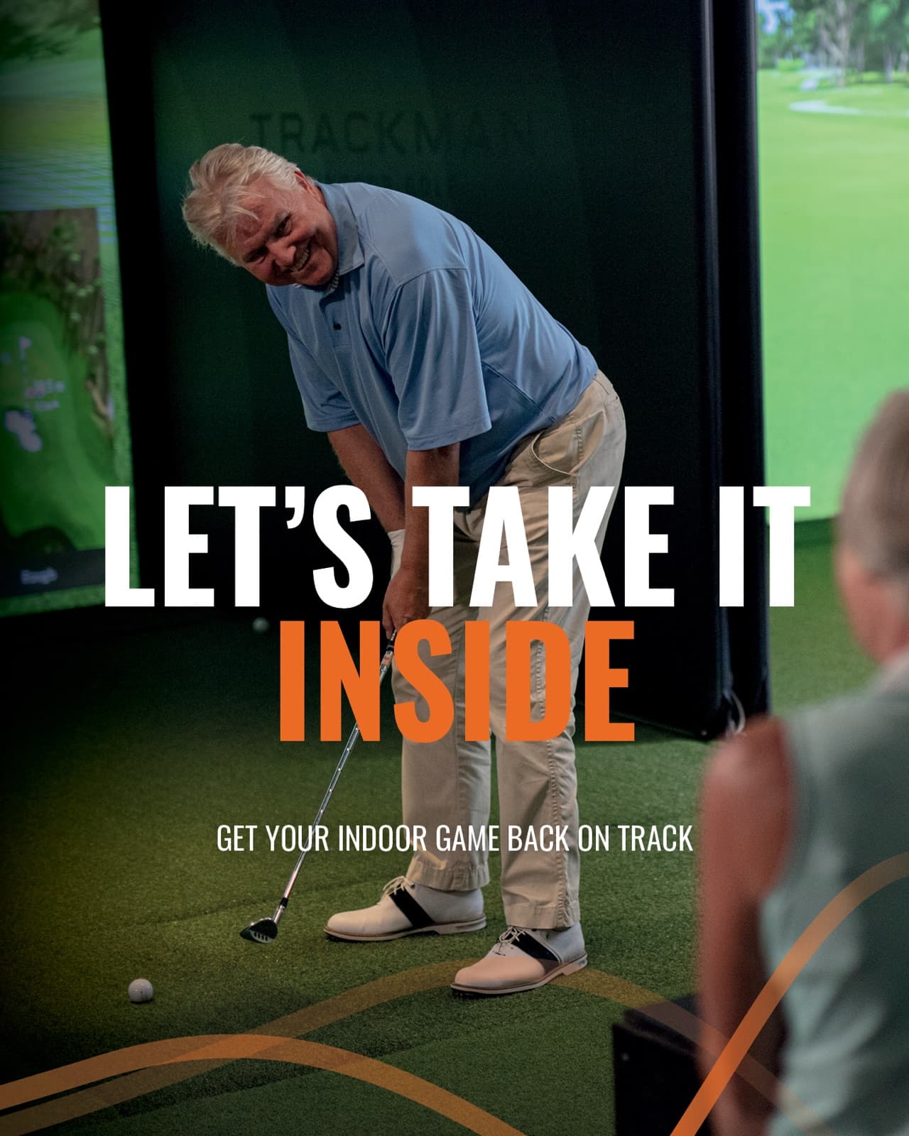 Spiller putter i TrackMan-simulatoren